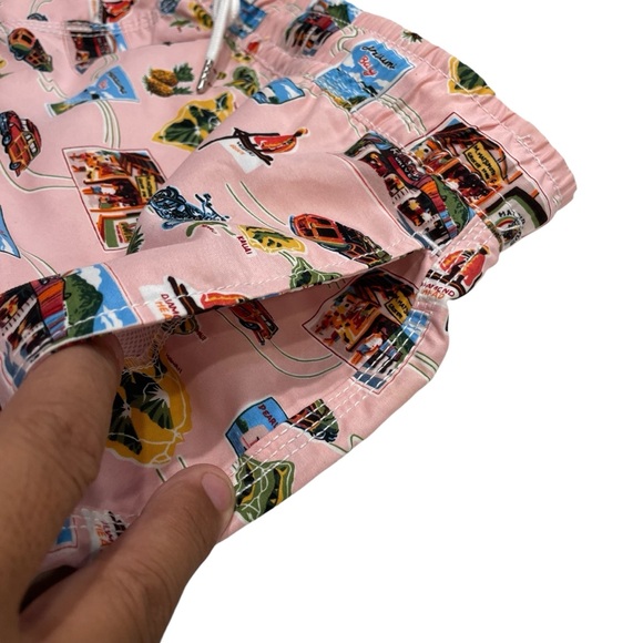 Blue Wave Mens 2XL Swim Trunks Shorts Lined Pockets Pink Hawaii Tourist New - Picture 4 of 7